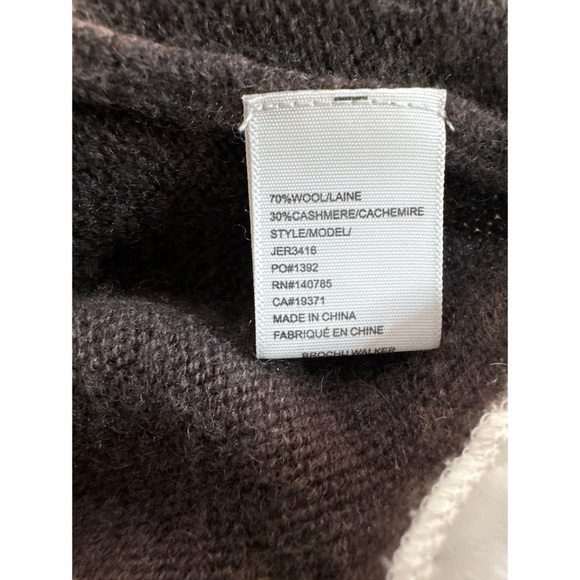 Brochu Walker wool cashmere v-neck long sleeve sweater shirt - Picture 9 of 12